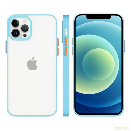 Milky Case silikonowe elastyczne półprzezroczyste etui do iPhone 13 Pro Max niebieski