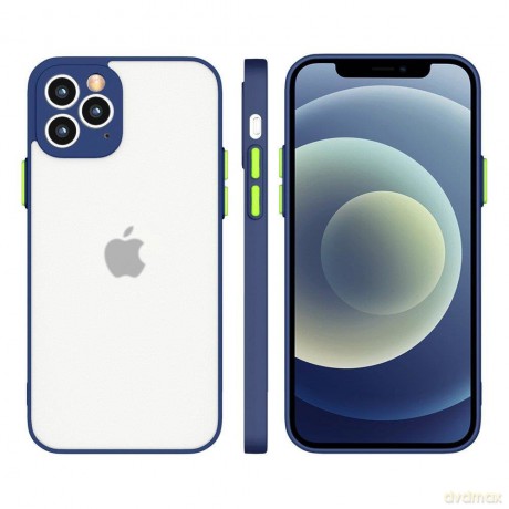 Milky Case silikonowe elastyczne półprzezroczyste etui do Samsung Galaxy A21S granatowy