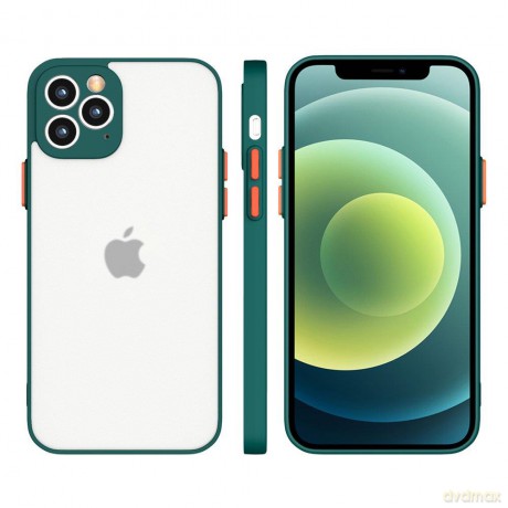 Milky Case silikonowe elastyczne półprzezroczyste etui do Samsung Galaxy A22 5G ciemnozielony