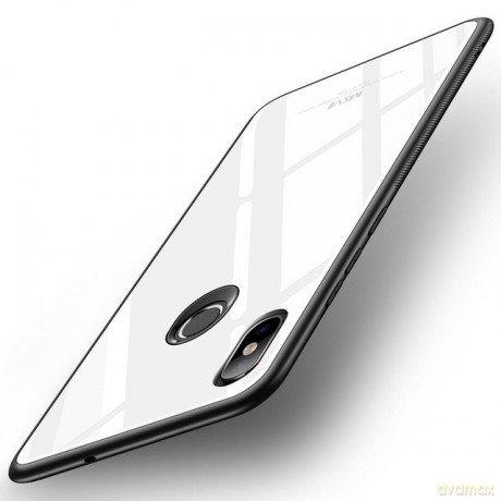 MSVII Tempered Glass Case etui pokrowiec nakładka ze szkła hartowanego Xiaomi Mi 8 SE biały