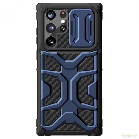 Nillkin Adventruer Case etui do Samsung Galaxy S22 Ultra pancerny pokrowiec z osłoną na aparat niebieski