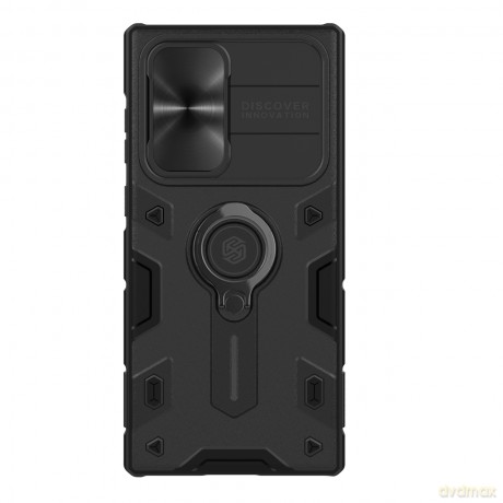 Nillkin CamShield Armor Case etui do Samsung Galaxy S22 Ultra pancerny pokrowiec obudowa podstawka ring holder czarny