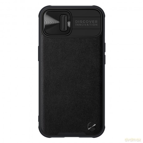 Nillkin CamShield Leather Case etui do iPhone 13 pokrowiec z osłoną na aparat czarny