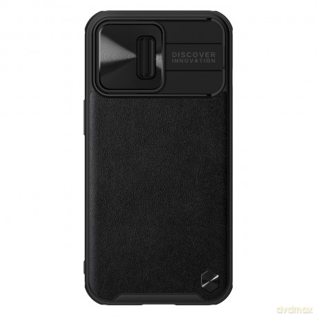 Nillkin CamShield Leather Case etui do iPhone 13 Pro pokrowiec z osłoną na aparat czarny