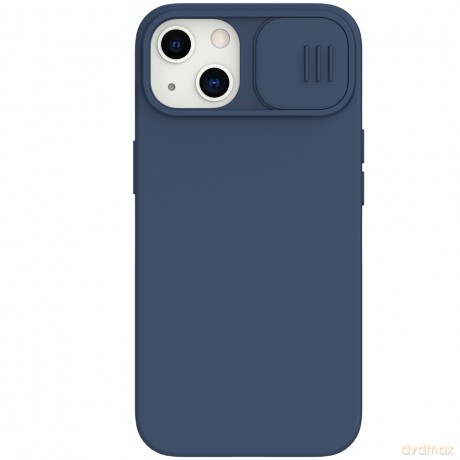 Nillkin CamShield Silky Silicone Case etui pokrowiec z osłoną na aparat do iPhone 13 niebieski