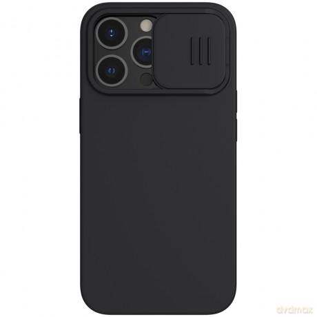 Nillkin CamShield Silky Silicone Case etui pokrowiec z osłoną na aparat do iPhone 13 Pro czarny