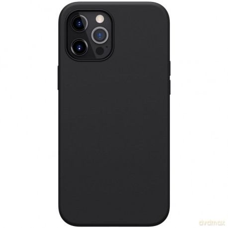 Nillkin Flex Pure Pro Case gumowe elastyczne silikonowe etui pokrowiec iPhone 12 Pro Max czarny (kompatybilny z MagSafe)