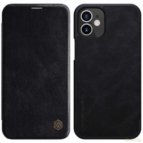 Nillkin Qin skórzana kabura etui iPhone 12 mini czarny
