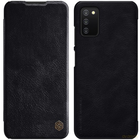 Nillkin Qin skórzana kabura etui Samsung Galaxy A03s czarny