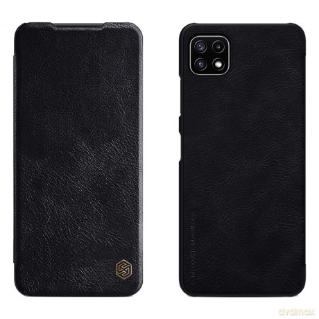 Nillkin Qin skórzana kabura etui Samsung Galaxy A22 5G czarny