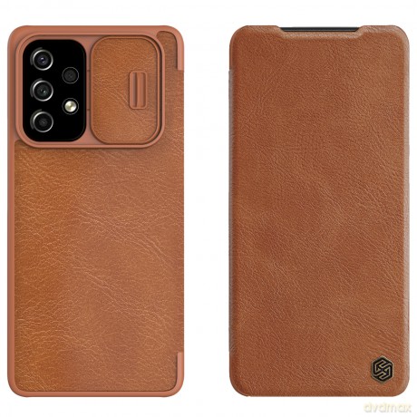 Nillkin Qin skórzana kabura etui Samsung Galaxy A53 5G brązowy