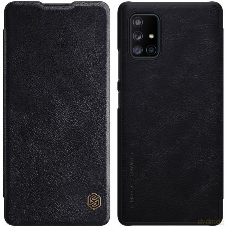 Nillkin Qin skórzana kabura etui Samsung Galaxy A71 5G czarny