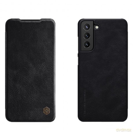 Nillkin Qin skórzana kabura etui Samsung Galaxy S21 FE czarny