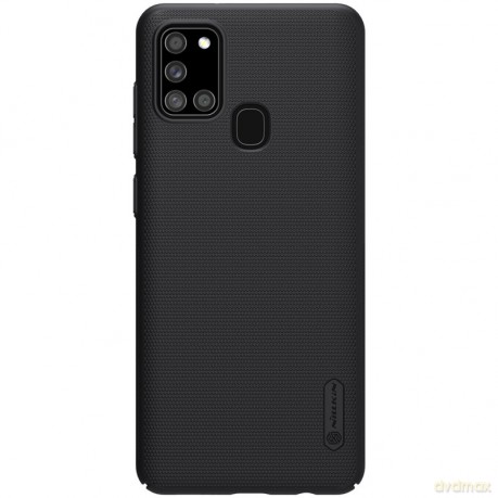 Nillkin Super Frosted Shield wzmocnione etui pokrowiec + podstawka Samsung Galaxy A21S czarny