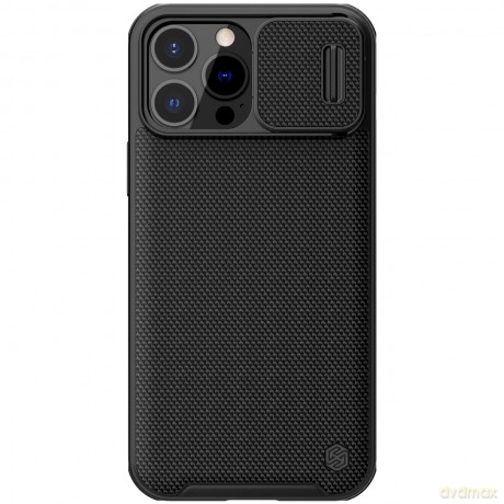 Nillkin Texture Pro Magnetic Case etui do iPhone 13 Pro osłona na aparat obudowa pokrowiec czarny (kompatybilne z MagSafe)