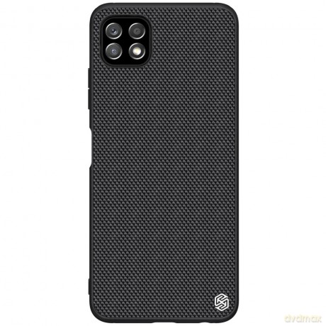 Nillkin Textured Case wytrzymałe wzmocnione etui z żelową ramką i nylonem na tyle Samsung Galaxy A22 5G czarny