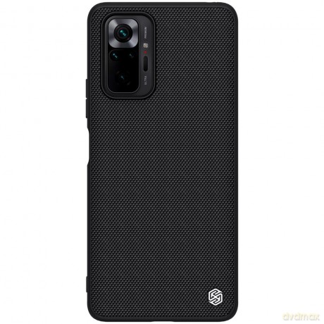 Nillkin Textured Case wytrzymałe wzmocnione etui z żelową ramką i nylonem na tyle Xiaomi Redmi Note 10 Pro czarny