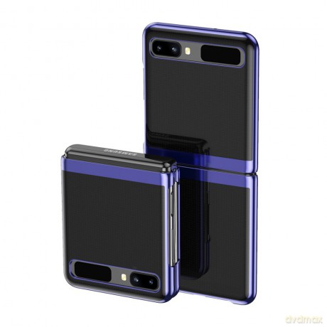 Plating Case hard case pokrowiec etui z metaliczną ramką Samsung Galaxy Z Flip niebieski