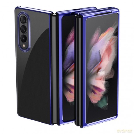 Plating Case hard case pokrowiec etui z metaliczną ramką Samsung Galaxy Z Fold 3 niebieski