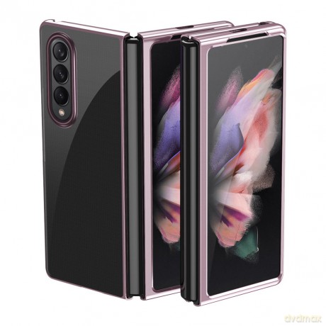 Plating Case hard case pokrowiec etui z metaliczną ramką Samsung Galaxy Z Fold 3 różowy