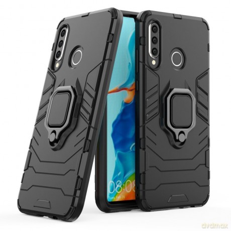 Ring Armor pancerne hybrydowe etui pokrowiec + magnetyczny uchwyt Huawei P30 Lite czarny