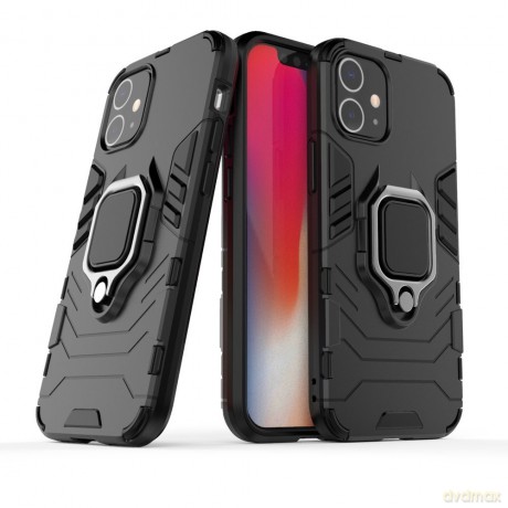Ring Armor pancerne hybrydowe etui pokrowiec + magnetyczny uchwyt iPhone 12 mini czarny