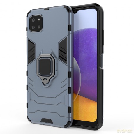 Ring Armor pancerne hybrydowe etui pokrowiec + magnetyczny uchwyt Samsung Galaxy A22 5G niebieski