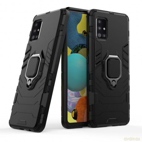 Ring Armor pancerne hybrydowe etui pokrowiec + magnetyczny uchwyt Samsung Galaxy A51 5G czarny