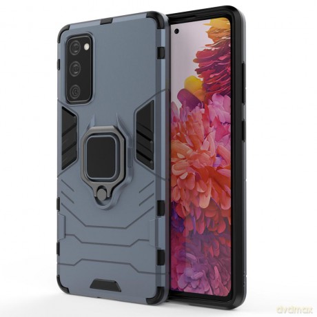 Ring Armor pancerne hybrydowe etui pokrowiec + magnetyczny uchwyt Samsung Galaxy S20 FE 5G niebieski