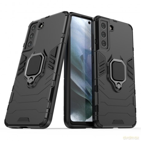 Ring Armor pancerne hybrydowe etui pokrowiec + magnetyczny uchwyt Samsung Galaxy S21 FE czarny