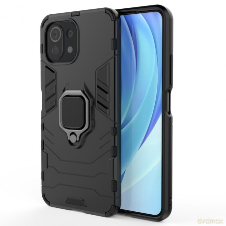 Ring Armor pancerne hybrydowe etui pokrowiec + magnetyczny uchwyt Xiaomi Mi 11 Lite 5G czarny
