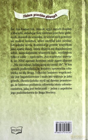 Lenistwo Siedem Grzechów Głównych (twarda) - Ks.Andrzej Zwoliński [KSIĄŻKA]