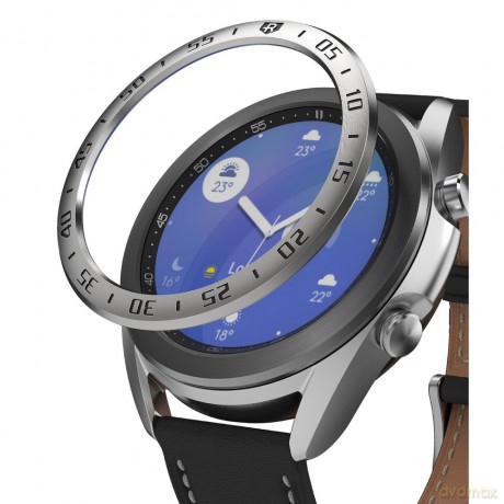 Ringke Bezel Styling etui ramka koperta pierścień Samsung Galaxy Watch 3 41 mm srebrny (GW3-41-01)