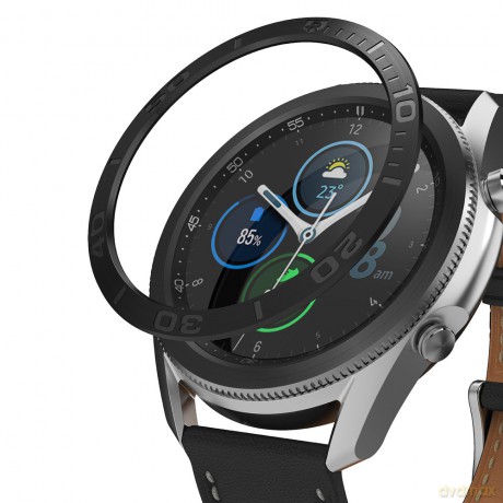 Ringke Bezel Styling etui ramka koperta pierścień Samsung Galaxy Watch 3 45 mm czarny (stal nierdzewna) (GW3-45-08)