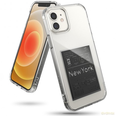 Ringke Fusion Design pancerne etui pokrowiec z żelową ramką iPhone 12 mini czarno-przezroczysty (GNAP0022)