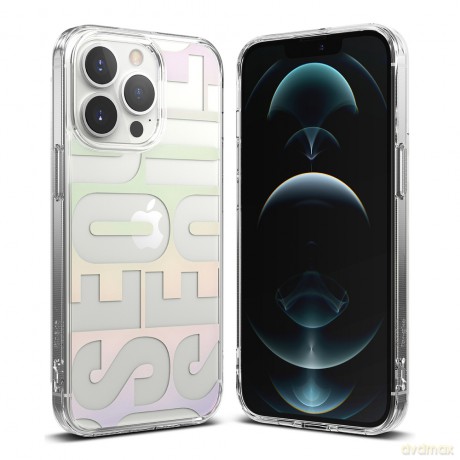 Ringke Fusion Design pancerne etui pokrowiec z żelową ramką iPhone 13 Pro Max przezroczysty (FD553E89)