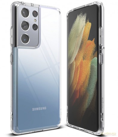 Ringke Fusion etui pokrowiec z żelową ramką Samsung Galaxy S21 Ultra przezroczysty (FSSG0092)