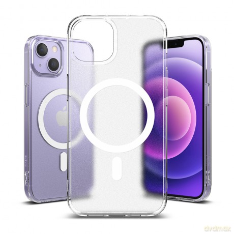 Ringke Fusion Magnetic magnetyczne sztywne etui z żelową ramką do iPhone 13 mini przezroczysty (FMGM538E52) (kompatybilne z MagSafe)