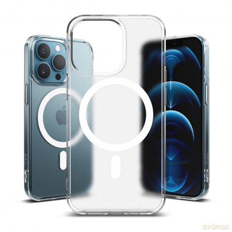 Ringke Fusion Magnetic magnetyczne sztywne etui z żelową ramką do iPhone 13 Pro Max przezroczysty (FMGM553E52) (kompatybilne z MagSafe)