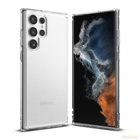 Ringke Fusion Matte etui pokrowiec z żelową ramką Samsung Galaxy S22 Ultra półprzezroczysty