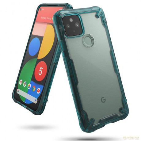Ringke Fusion X etui pancerny pokrowiec z ramką Google Pixel 5 zielony (FXGG0015)