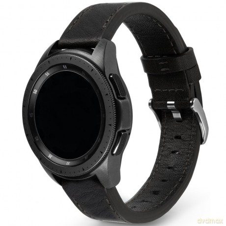 Ringke Leather One Classic skórzana bransoleta opaska pasek do zegarka smartwatch Samsung Galaxy Watch 3 41 mm czarny (COM-B-20-20)