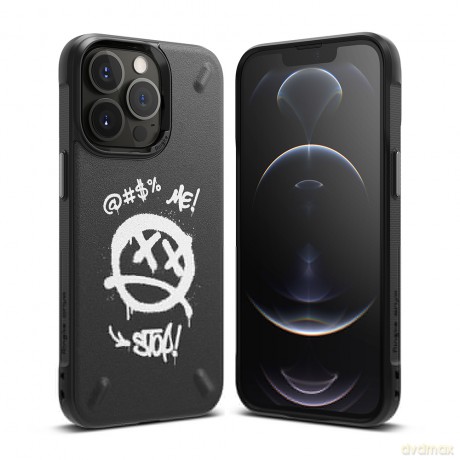 Ringke Onyx Design wytrzymałe etui pokrowiec iPhone 13 Pro czarny (Graffiti) (OD551E233)