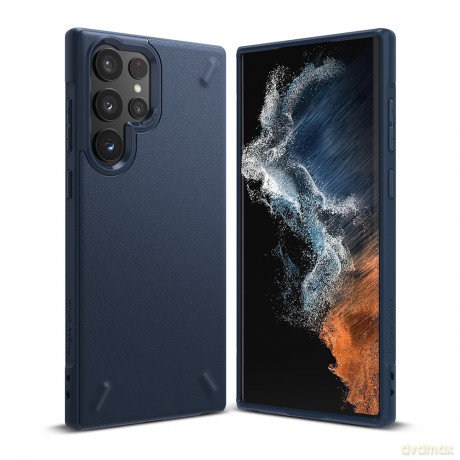 Ringke Onyx wytrzymałe etui pokrowiec Samsung Galaxy S22 Ultra granatowy