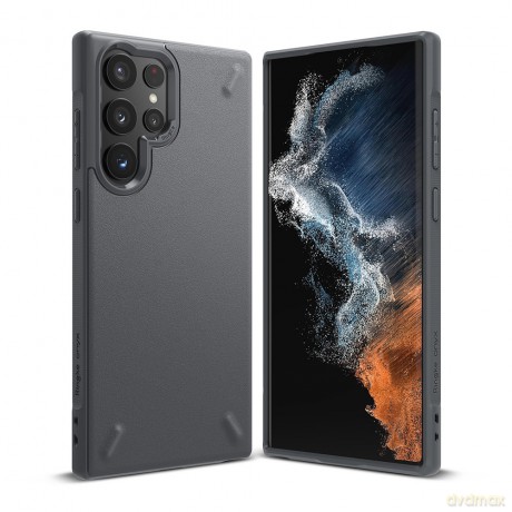 Ringke Onyx wytrzymałe etui pokrowiec Samsung Galaxy S22 Ultra szary