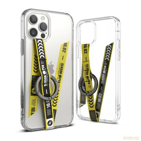 Ringke Ring Band Strap samoprzylepny pasek uchwyt Ring do telefonu na etui czarny (Ticket band) (ST42206RS)