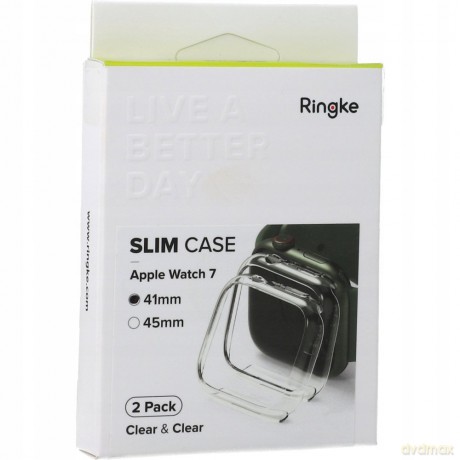 Ringke Slim Watch Case zestaw 2x etui na zegarek smartwatch Watch 7 41mm przezroczysty + przezroczysty (S58977RS)
