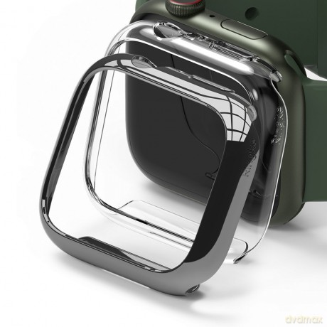 Ringke Slim Watch Case zestaw 2x etui na zegarem smartwatch Watch 7 41mm przezroczysty + ciemny chrom (S58995RS)