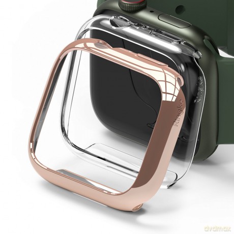 Ringke Slim Watch Case zestaw 2x etui na zegarem smartwatch Watch 7 41mm przezroczysty + różowy (S58994RS)