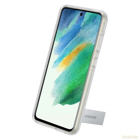 Samsung Clear Standing Cover żelowe etui pokrowiec z podstawką Samsung Galaxy S21 FE przezroczysty (EF-JG990CTEGWW)